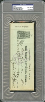 1920 Honus Wagner Signed Check (PSA/DNA 8)